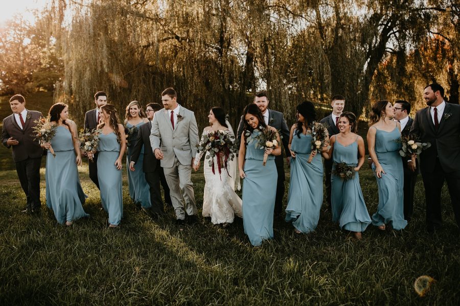 Wedding Photos under a willow tree