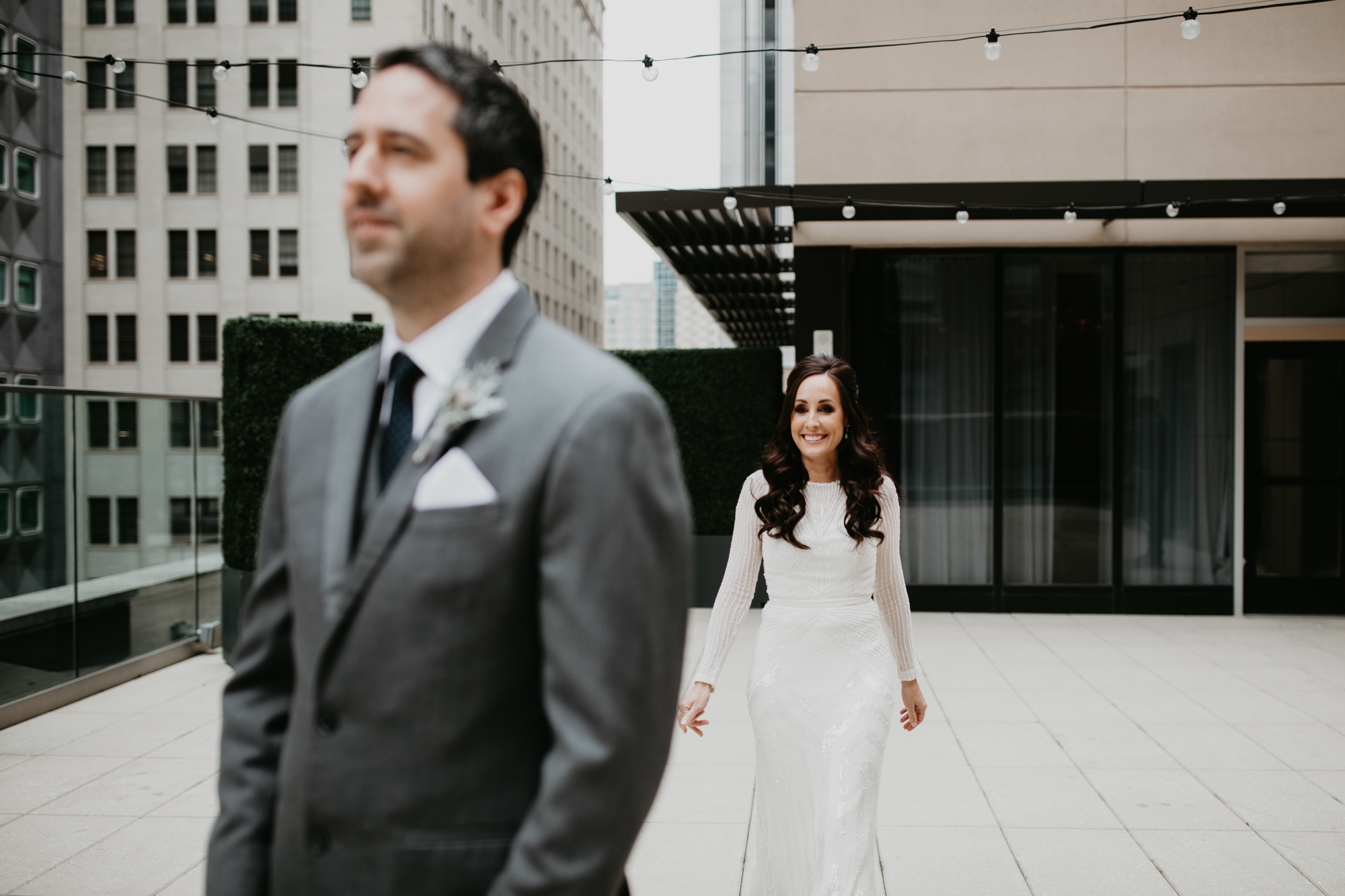  Pittsburgh wedding Photographer, December wedding in Pittsburgh, Holiday wedding, Pittsburgh wedding at SLATE, Blanc De Blanc Bridal, Hannah Conard Beauty, Simply Captivating hair, Mocha Rose floral, First look, Neutral tone bridal party, Hotel Monaco Pittsburgh, Wedding photos at Bar Marco, long sleeve gown, Indie gowns in Pittsburgh, Hair down bride, monochromatic wedding, Pittsburgh Winter Wedding, amazing wedding florals, floral installation for the aisle