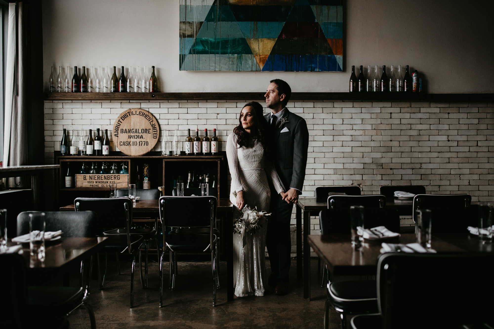  Pittsburgh wedding Photographer, December wedding in Pittsburgh, Holiday wedding, Pittsburgh wedding at SLATE, Blanc De Blanc Bridal, Hannah Conard Beauty, Simply Captivating hair, Mocha Rose floral, First look, Neutral tone bridal party, Hotel Monaco Pittsburgh, Wedding photos at Bar Marco, long sleeve gown, Indie gowns in Pittsburgh, Hair down bride, monochromatic wedding, Pittsburgh Winter Wedding, amazing wedding florals, floral installation for the aisle